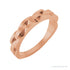 Sapphire Row Gold Chain Link Ring - 14K Rose Gold