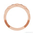 Sapphire Row Gold Chain Link Ring - 14K Rose Gold (view 2)
