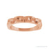 Sapphire Row Gold Chain Link Ring - 14K Rose Gold (view 3)