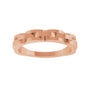 Sapphire Row Gold Chain Link Ring - 14K Rose Gold (view 3)