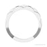 Sapphire Row Gold Chain Link Ring - Platinum (view 2)