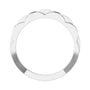 Sapphire Row Gold Chain Link Ring - Platinum (view 2)