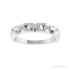 Sapphire Row Gold Chain Link Ring - Platinum (view 3)