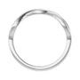 Sapphire Row Gold Twisted Stacking Ring - Platinum (view 2)