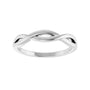 Sapphire Row Gold Twisted Stacking Ring - Platinum (view 3)
