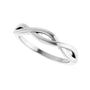 Sapphire Row Gold Twisted Stacking Ring - Platinum (view 5)