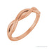 Sapphire Row Gold Twisted Stacking Ring - 14K Rose Gold
