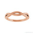 Sapphire Row Gold Twisted Stacking Ring - 14K Rose Gold (view 3)
