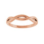 Sapphire Row Gold Twisted Stacking Ring - 14K Rose Gold (view 3)
