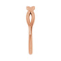 Sapphire Row Gold Twisted Stacking Ring - 14K Rose Gold (view 4)