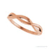 Sapphire Row Gold Twisted Stacking Ring - 14K Rose Gold (view 5)