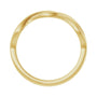 Sapphire Row Gold Twisted Stacking Ring - 14K Yellow Gold (view 2)
