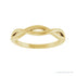 Sapphire Row Gold Twisted Stacking Ring - 14K Yellow Gold (view 3)