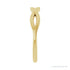 Sapphire Row Gold Twisted Stacking Ring - 14K Yellow Gold (view 4)