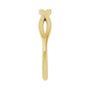 Sapphire Row Gold Twisted Stacking Ring - 14K Yellow Gold (view 4)