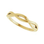 Sapphire Row Gold Twisted Stacking Ring - 14K Yellow Gold (view 5)