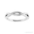 Sapphire Row Gold Twisted Stacking Ring - 14K White Gold (view 3)