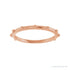 Sapphire Row Gold Bead Station Ring - 14K Rose Gold (view 3)