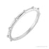 Sapphire Row Gold Bead Station Ring - Platinum