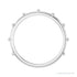 Sapphire Row Gold Bead Station Ring - 14K White Gold (view 2)