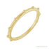 Sapphire Row Gold Bead Station Ring - 14K Yellow Gold