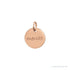 Sapphire Row Engravable Mini Disc Pendant - 14K Rose Gold