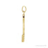 Sapphire Row Gold Tennis Racquet Pendant - 14K Yellow Gold (view 2)