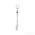 Sapphire Row Gold Tennis Racquet Pendant - 14K White Gold (view 2)