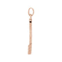 Sapphire Row Gold Tennis Racquet Pendant - 14K Rose Gold (view 2)