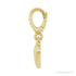 Sapphire Row Gold Puffed Heart Charm - 14K Yellow Gold (view 3)