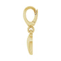 Sapphire Row Gold Puffed Heart Charm - 14K Yellow Gold (view 3)