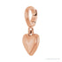 Sapphire Row Gold Puffed Heart Charm - 14K Rose Gold (view 2)