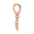 Sapphire Row Gold Puffed Heart Charm - 14K Rose Gold (view 3)