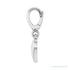 Sapphire Row Gold Puffed Heart Charm - 14K White Gold (view 3)
