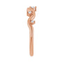 Sapphire Row Natural Diamond Wave Station Ring - 14K Rose Gold (view 4)