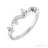 Sapphire Row Natural Diamond Wave Station Ring - 14K White Gold