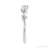 Sapphire Row Natural Diamond Wave Station Ring - 14K White Gold (view 4)