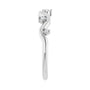 Sapphire Row Natural Diamond Wave Station Ring - 14K White Gold (view 4)