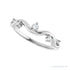 Sapphire Row Natural Diamond Wave Station Ring - 14K White Gold (view 5)