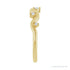 Sapphire Row Natural Diamond Wave Station Ring - 14K Yellow Gold (view 4)