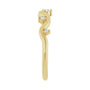 Sapphire Row Natural Diamond Wave Station Ring - 14K Yellow Gold (view 4)