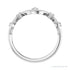 Sapphire Row Natural Diamond Wave Station Ring - Platinum (view 2)
