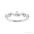 Sapphire Row Natural Diamond Wave Station Ring - Platinum (view 3)