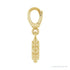 Sapphire Row Engravable Beaded Disc Charm - 14K Yellow Gold (view 3)