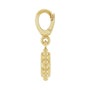 Sapphire Row Engravable Beaded Disc Charm - 14K Yellow Gold (view 3)