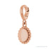 Sapphire Row Engravable Beaded Disc Charm - 14K Rose Gold (view 2)