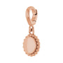 Sapphire Row Engravable Beaded Disc Charm - 14K Rose Gold (view 2)