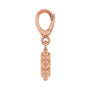 Sapphire Row Engravable Beaded Disc Charm - 14K Rose Gold (view 3)
