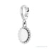 Sapphire Row Engravable Beaded Disc Charm - Platinum (view 2)