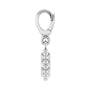 Sapphire Row Engravable Beaded Disc Charm - Platinum (view 3)